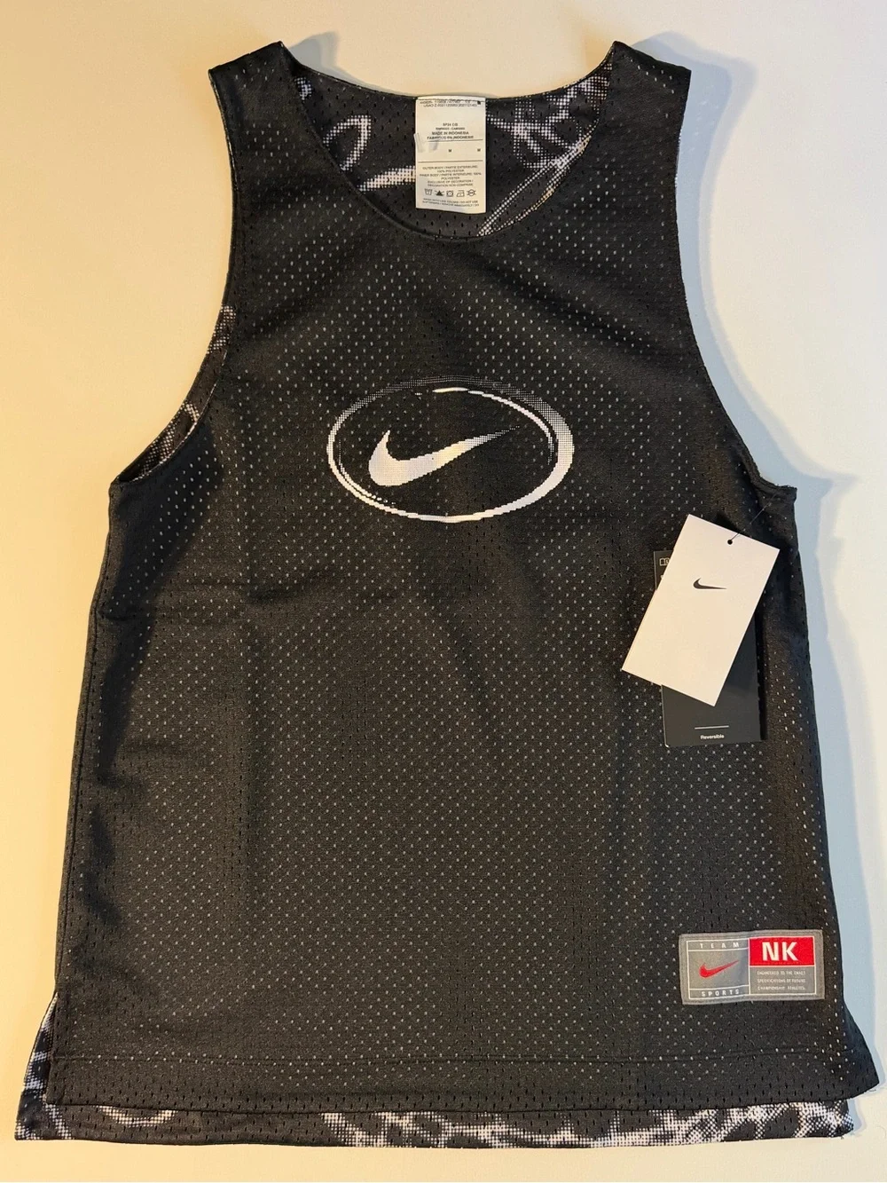 NWT Nike | Kids’ Culture Of Basketball Reversible Jersey Tank White Black Swoosh